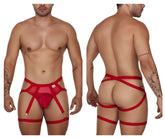 CandyMan 99675 Garter Jock Zweiteiliges Set Farbe Rot